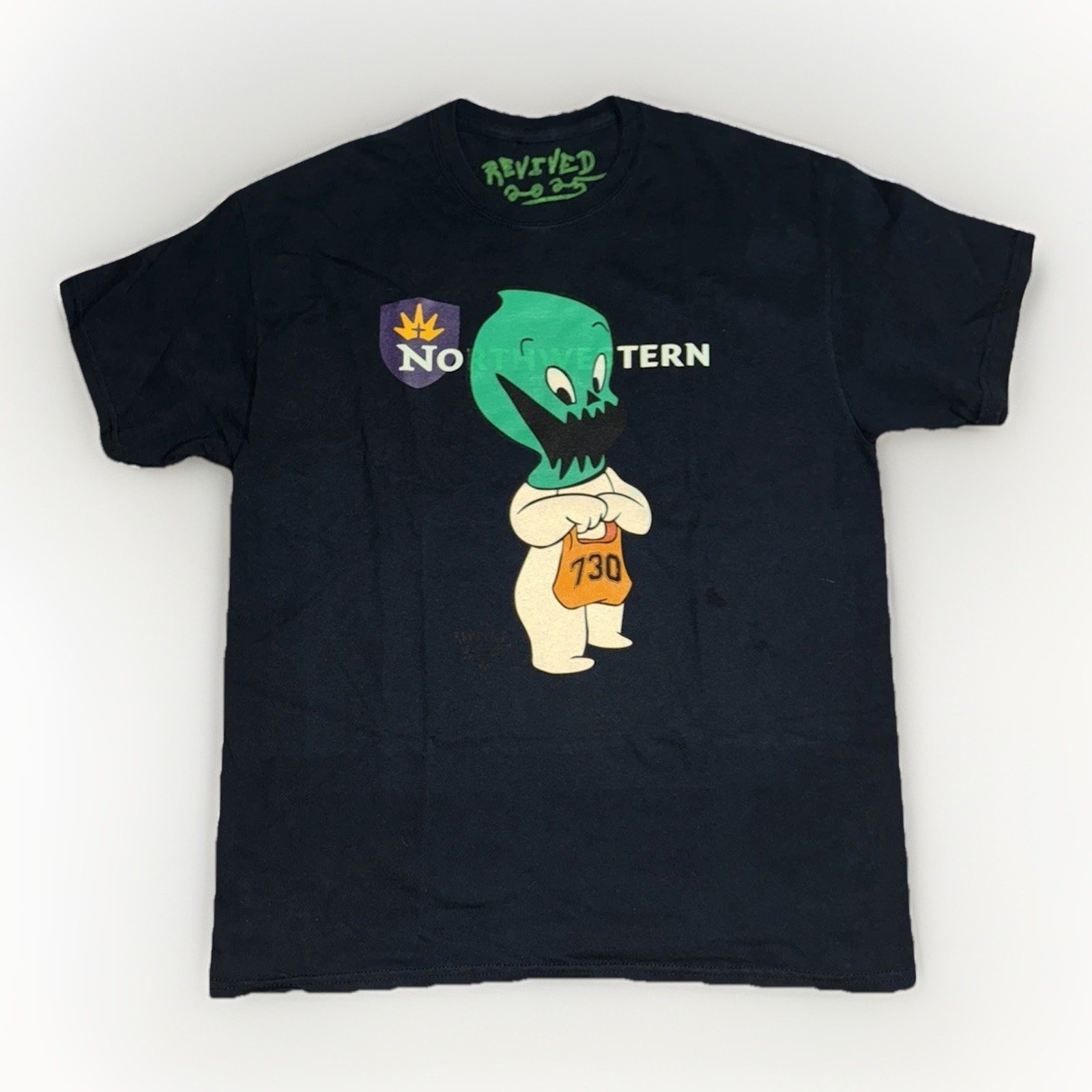 Asspizza X Casper Revive T-Shirt Black Large 21x28 Graphic Streetwear Tee